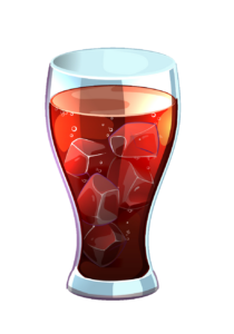 Glass of Cola-Cola Clipart PNG