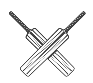 Cross Cricket Bats Vector icon PNG
