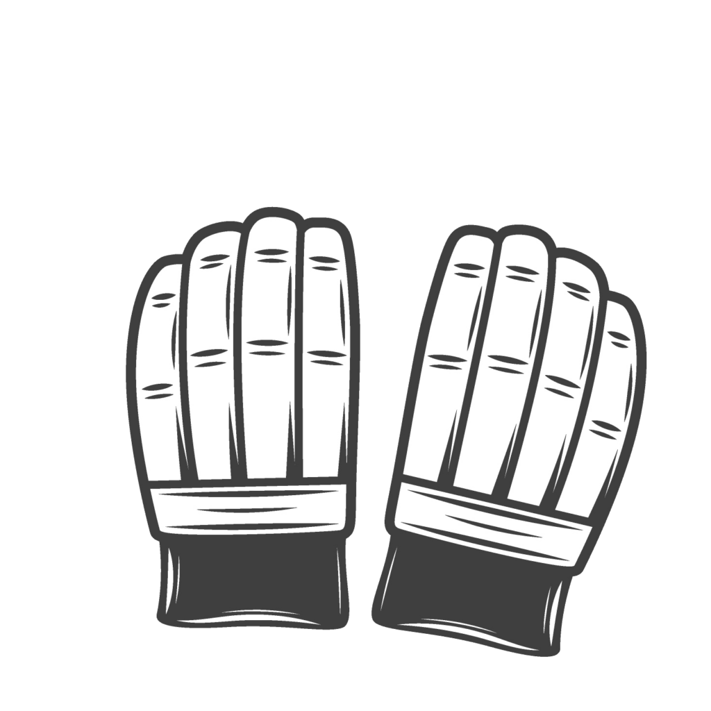 Cricket Gloves Vector Icon PNG