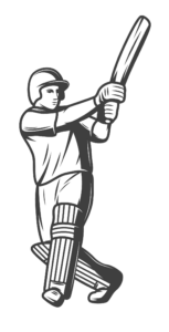 Cricket Player Vector Logo PNG