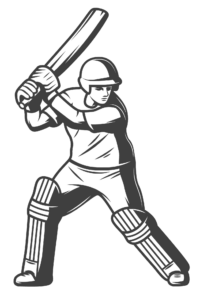 Cricket Player Vector Logo PNG