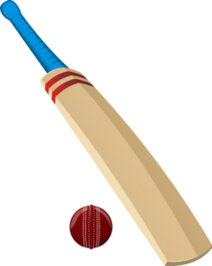 Cricket Bat and Ball Vector PNG