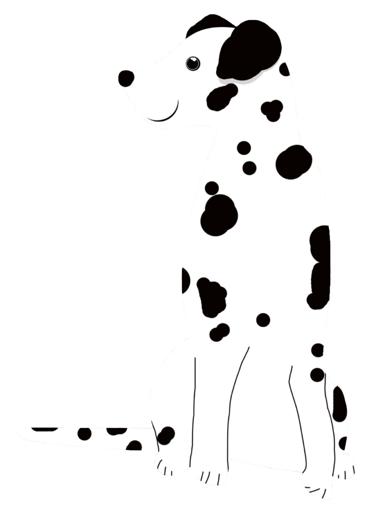 Dalmatian Dog Vector Drawing PNG