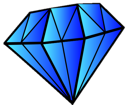 Blue Cartoon Diamond Png