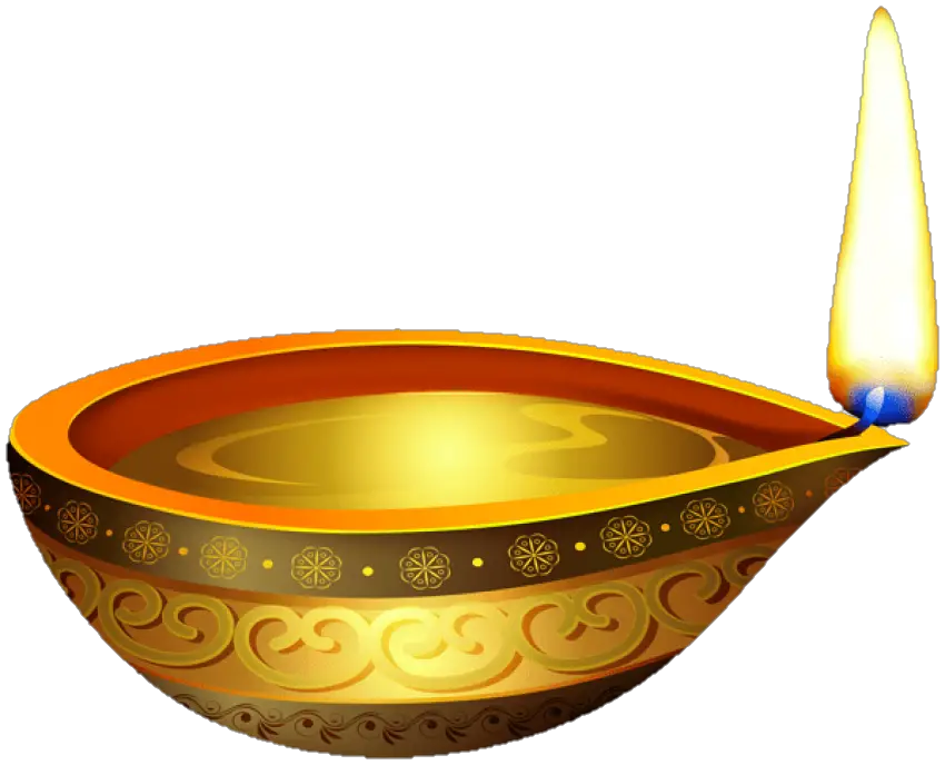 Golden Diya Png