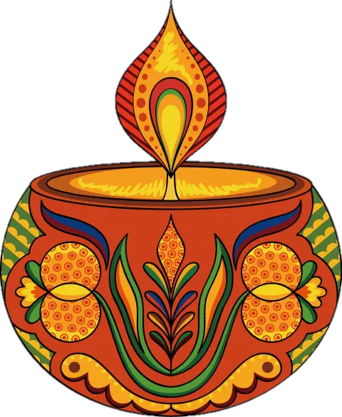 Decorative Diya Png Clipart