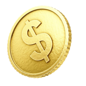 Golden Dollar Coin PNG