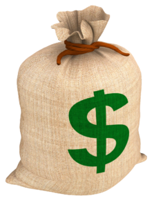 Animated US Dollar Money bag PNG