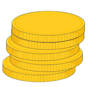 Dollar Gold Coins clipart PNG