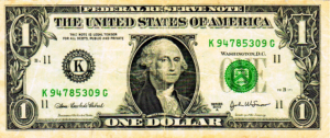 1 Dollar Banknote Bill PNG