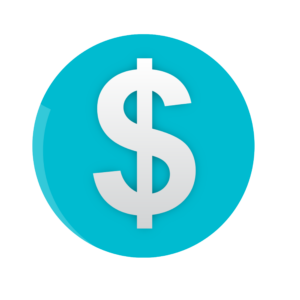 Blue Dollar Icon PNG