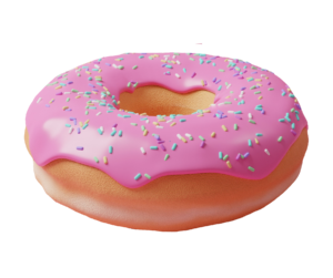 Animated Pink Donut Png