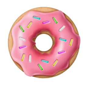 Pink Donut Illustration Png