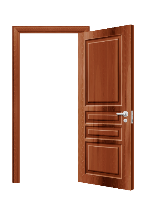 Animated Open Wood Door PNG