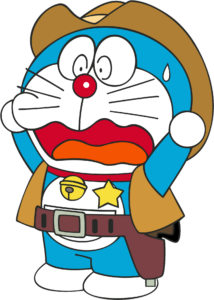 Doraemon in Cowboy Costume PNG