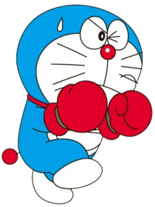 Doraemon with Boxing Gloves PNG