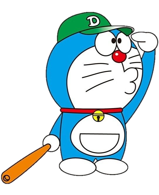 Playing Baseball Doraemon Png