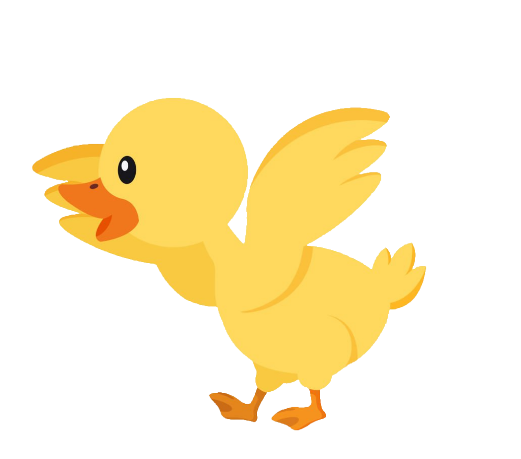 Yellow Baby Duck Vector PNG