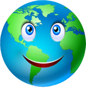 smiling earth clipart
