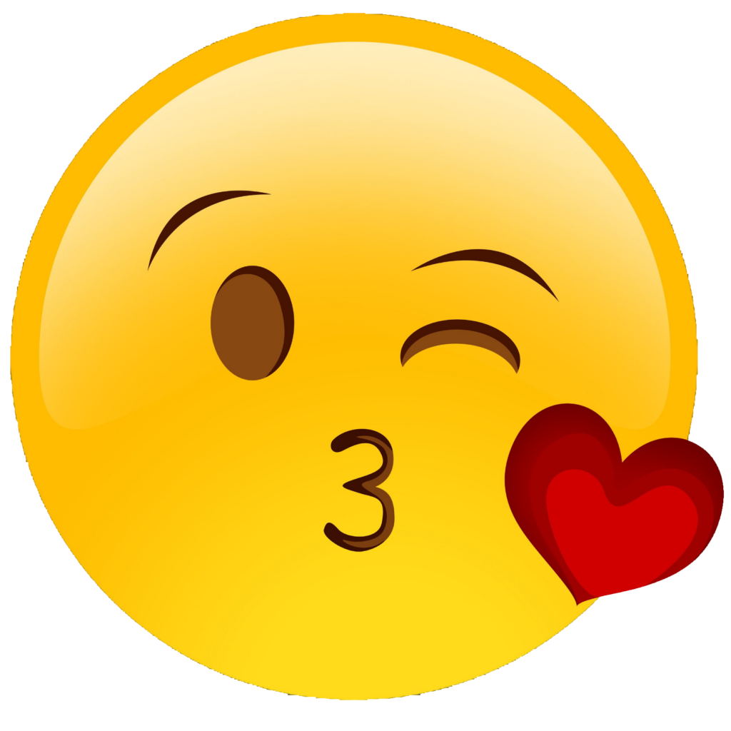 Kissing Face Yellow Emoji Png