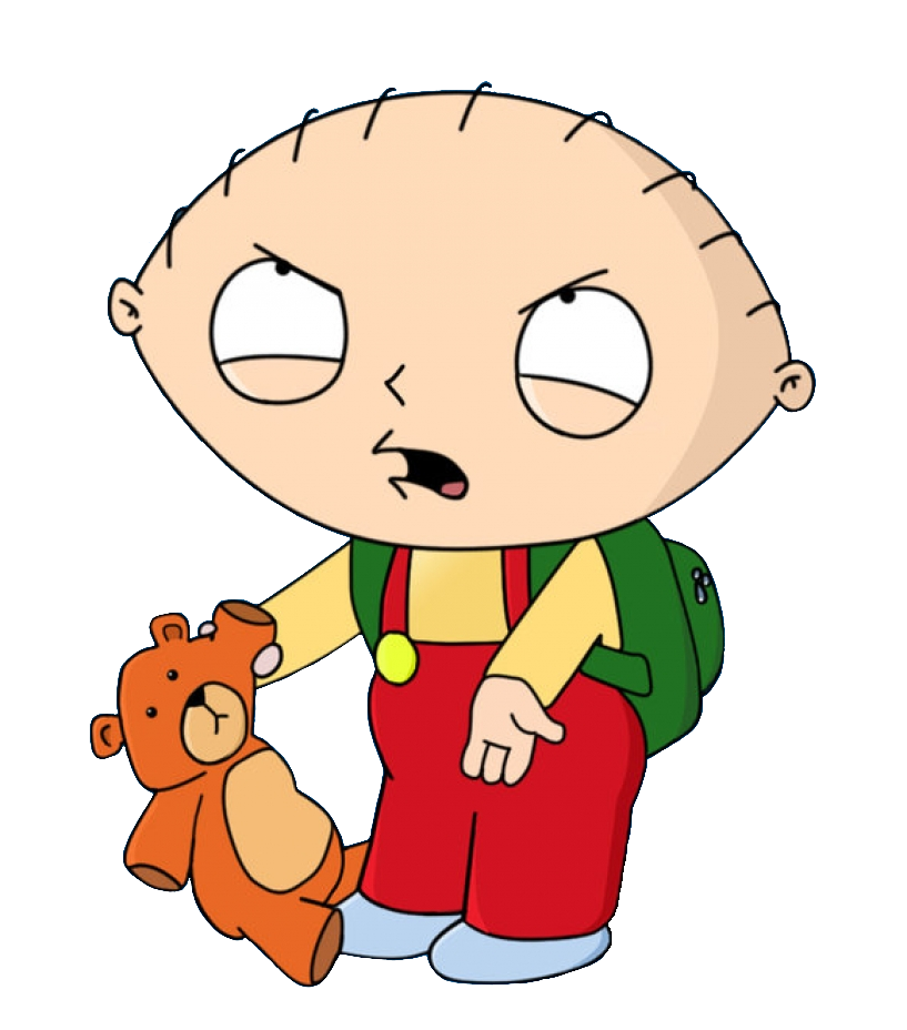 Stewie Griffin with Teddy Bear PNG