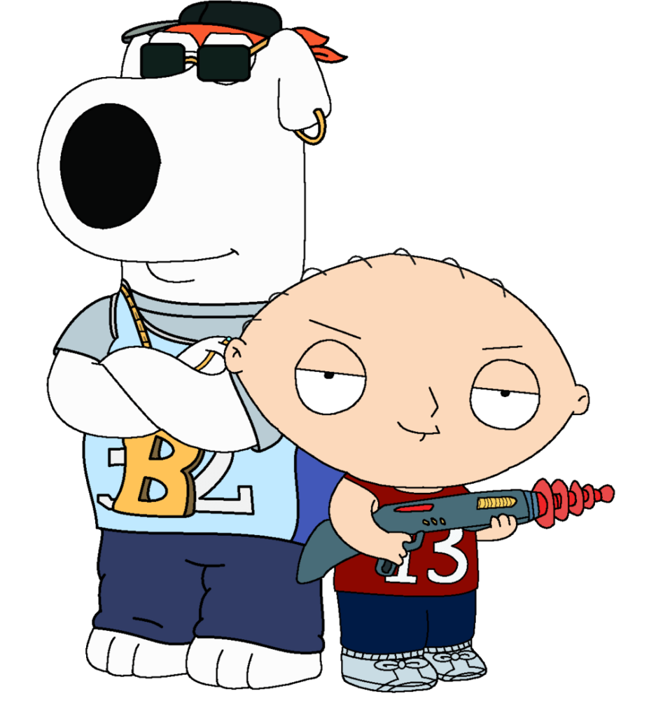 Cool Stewie Griffin and Brain Griffin PNG