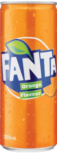 Orange Flavor Fanta Soda Can PNG