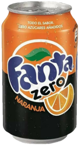 Fanta Zero Soda Can PNG