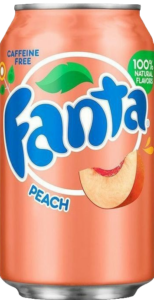 Peach Flavor Fanta Soda Can PNG