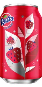 Strawberry Fanta Soda Can clipart PNG