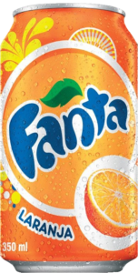 Laranja Fanta 350ml Soda Can PNG