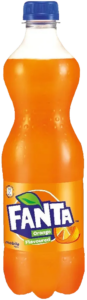 Orange Flavored Fanta Drink Bottle PNG