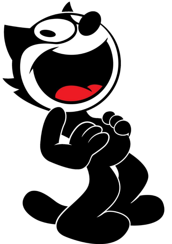 Laughing Felix the Cat Clipart PNG