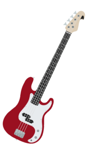 Red Electric Guitar Vector PNG