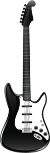 Black Guitar Png Vector Image