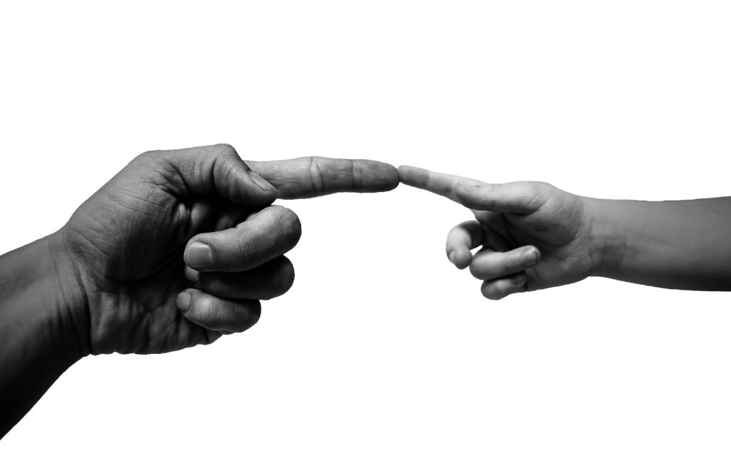 Two hands Touching Each others PNG