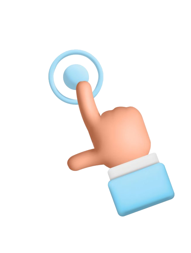 3D Hand Click Icon PNG