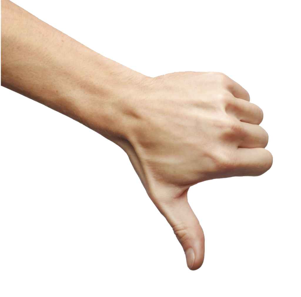 Thumbs Down Hand PNG