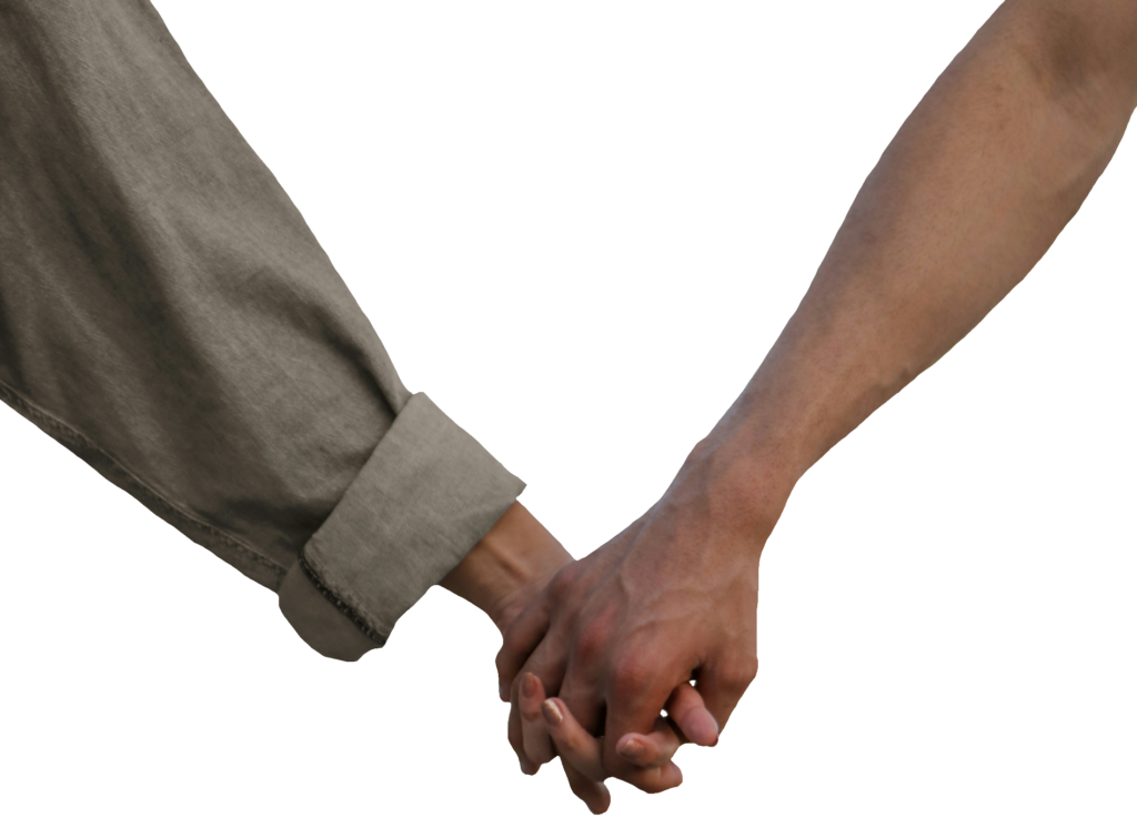 Male and Female Holding Hand PNG