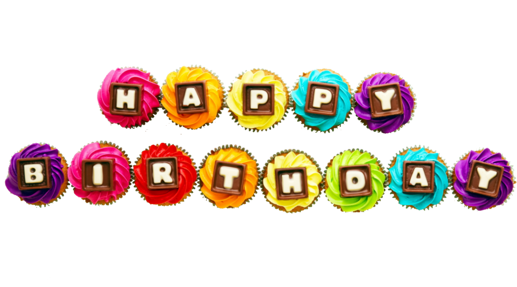 Happy Birthday Cup Cakes PNG