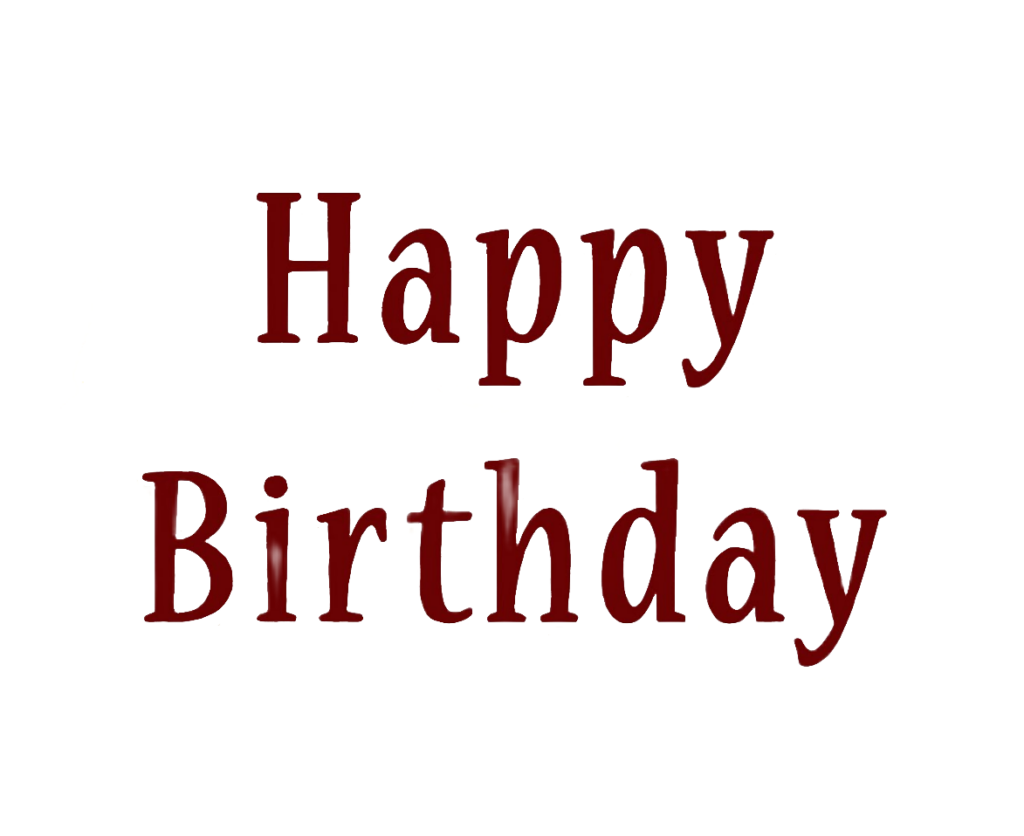 Happy Birthday text PNG