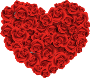 Rose Flower Heart Png clipart