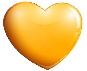 Orange Gradient Heart Emoji Png