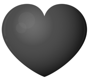 Black Gradient Heart Emoji Png