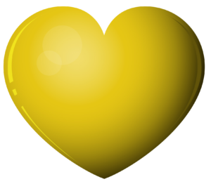 Yellow Gradient Heart Clipart Png
