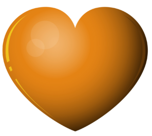 Orange Gradient Heart Clipart Png