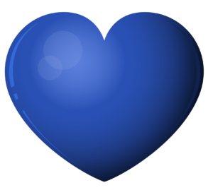 Dark Blue Gradient Heart Clipart Png