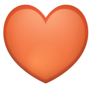 Orange Heart Emoji Png
