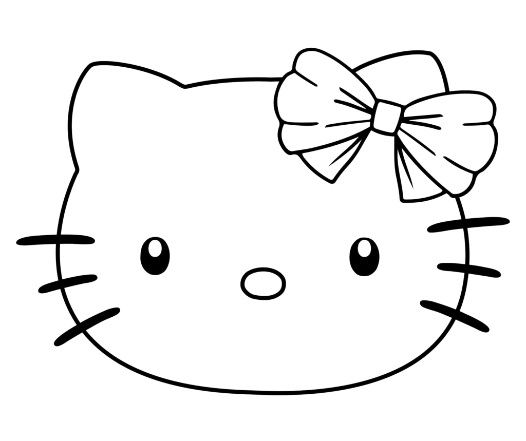 Hello Kitty Face drawing Png