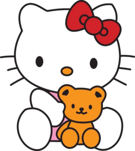 Hello Kitty with Teddy Bear Png